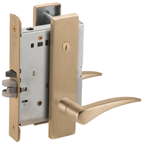 Lock Mortise Lock Satin Brass Blackened Satin Relieved Clear Coated