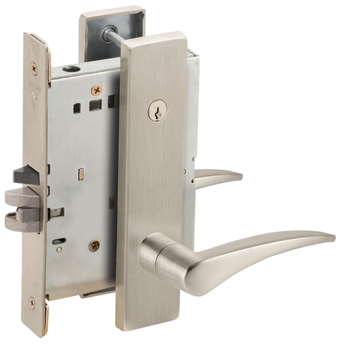 Lock Mortise Lock Satin Nickel Plated Clear Coated