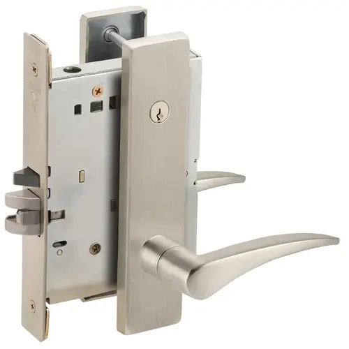 Lock Mortise Lock Satin Nickel Plated Clear Coated