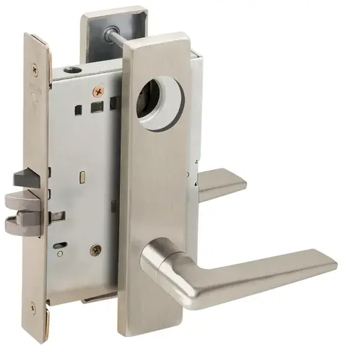 Lock Mortise Lock Satin Nickel Plated Clear Coated