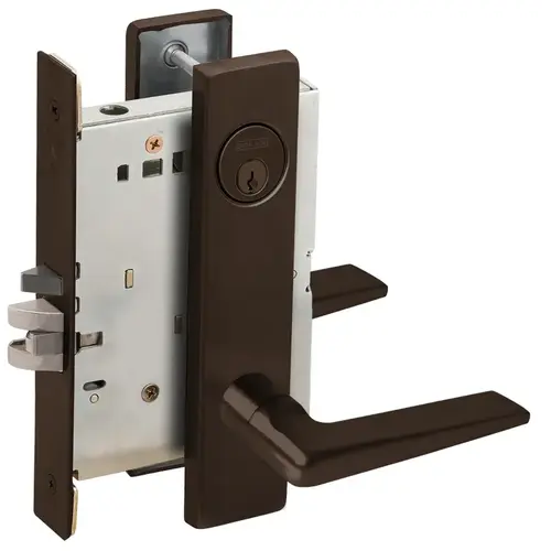 Classroom Mortise Lock with C Keyway with 05 Lever and L Escutcheon Oil Rubbed Bronze Finish