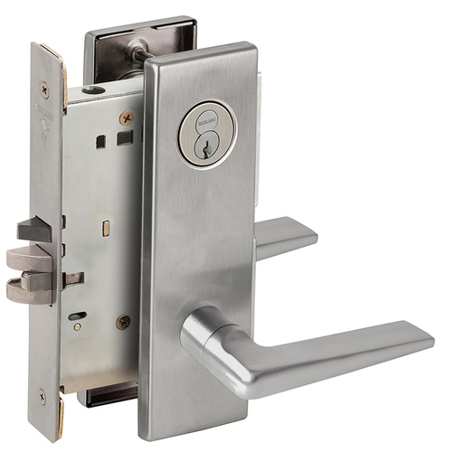 Apartment Entry Mortise Lock with Large Format IC Core with 05 Lever and N Escutcheon Satin Chrome Finish