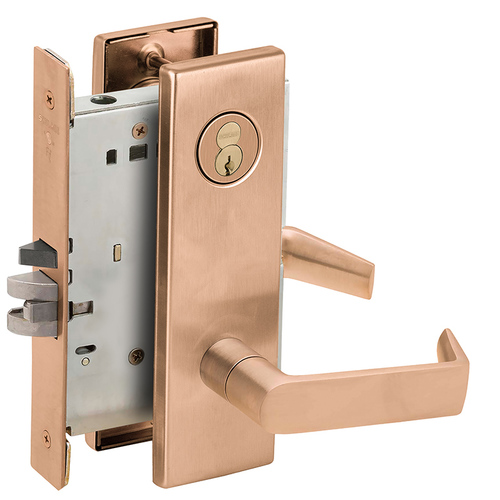 Lock Mortise Lock Satin Bronze Clear Coated