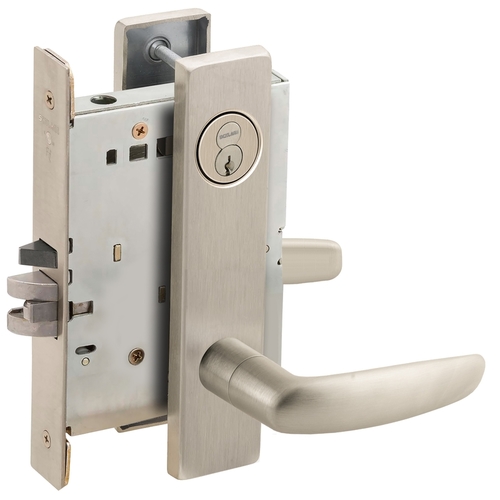 Lock Mortise Lock Satin Nickel Plated Clear Coated