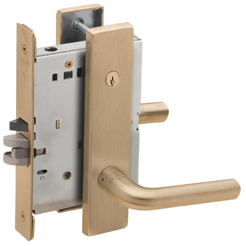 Lock Mortise Lock Satin Brass Blackened Satin Relieved Clear Coated