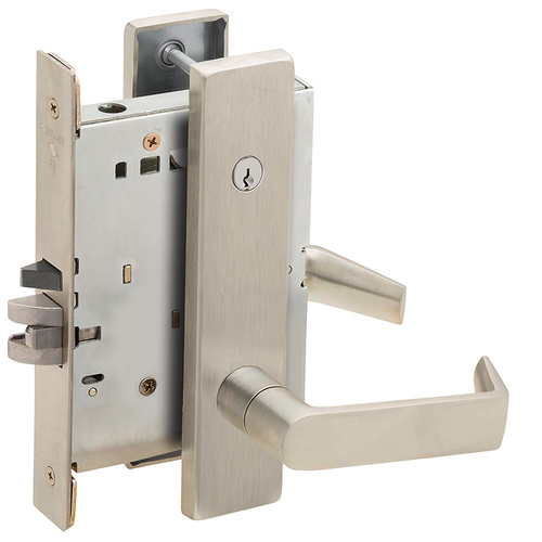 Lock Mortise Lock Satin Nickel Plated Clear Coated