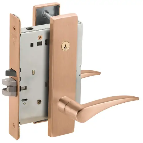 Lock Mortise Lock Satin Bronze Clear Coated