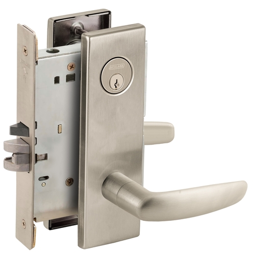 Mortise Lock Satin Nickel Plated Clear Coated