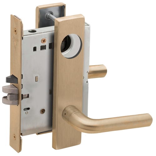 Lock Mortise Lock Satin Brass Blackened Satin Relieved Clear Coated