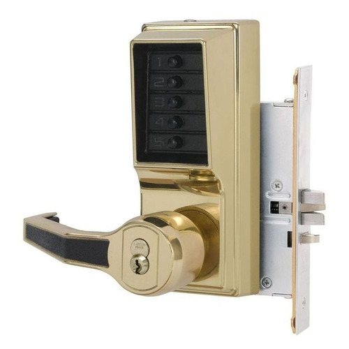 Pushbutton Lock Bright Brass