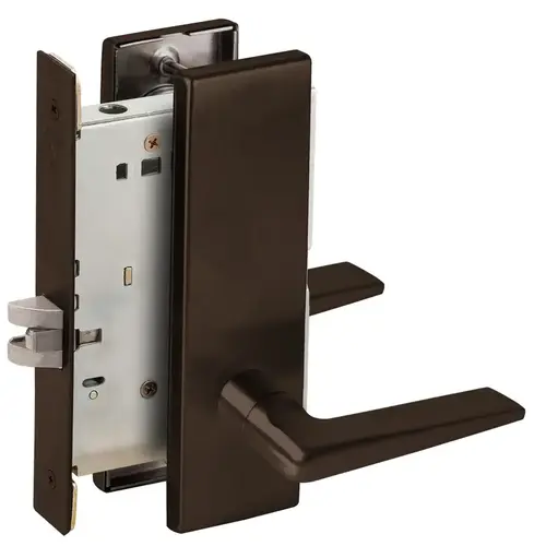 Passage Mortise Lock with 05 Lever and N Escutcheon Oil Rubbed Bronze Finish