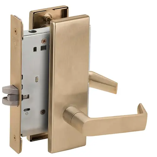 Passage Mortise Lock with 06 Lever and N Escutcheon Antique Brass Finish