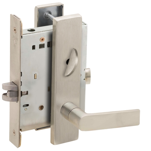 Mortise Lock Satin Nickel Plated Clear Coated