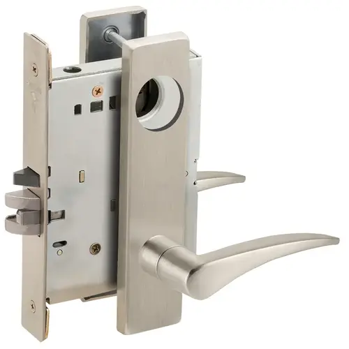 Lock Mortise Lock Satin Nickel Plated Clear Coated