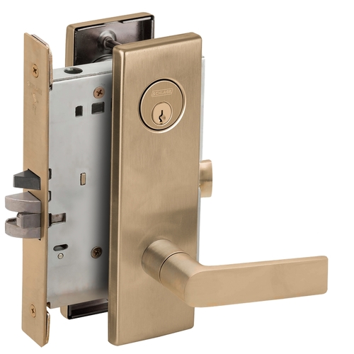 Mortise Lock Satin Brass Blackened Satin Relieved Clear Coated