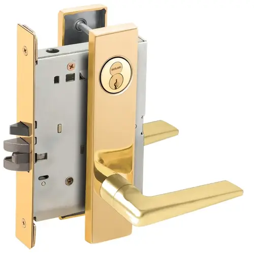 Lock Mortise Lock Bright Brass