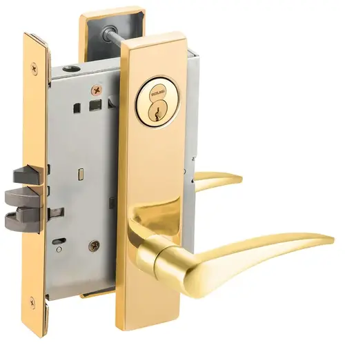 Lock Mortise Lock Bright Brass