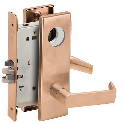 Lock Mortise Lock Satin Bronze Clear Coated