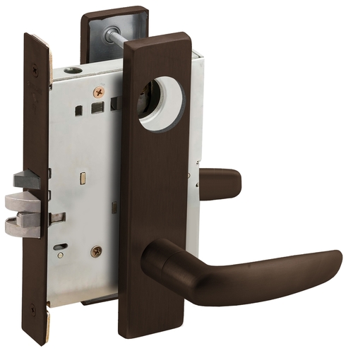 Lock Mortise Lock Dark Oxidized Satin Bronze Oil Rubbed