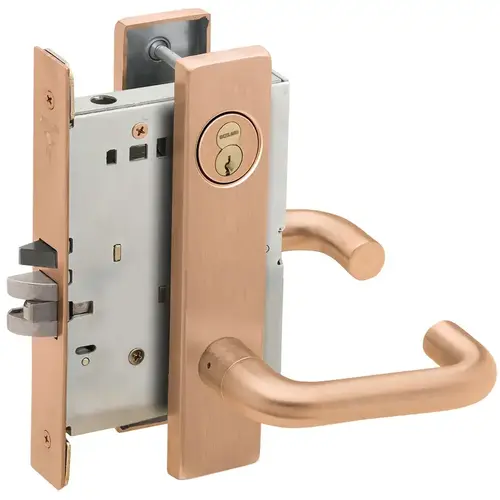 Lock Mortise Lock Satin Bronze Clear Coated