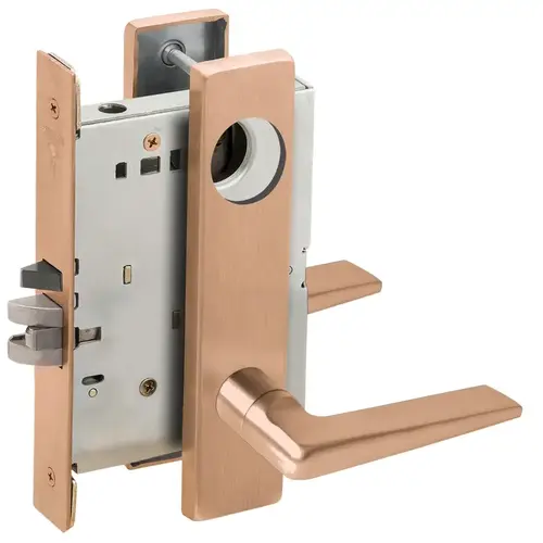 Lock Mortise Lock Satin Bronze Clear Coated