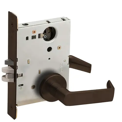 L9080L Mortise Storeroom Lock, Aged Bronze