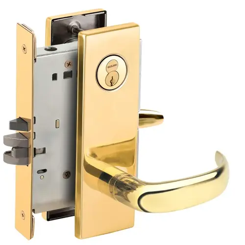 Lock Mortise Lock Bright Brass