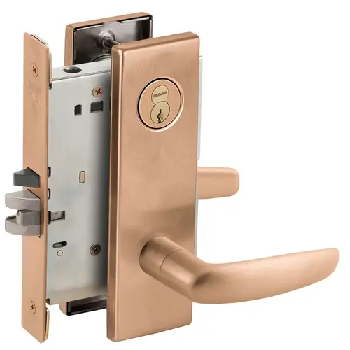 Lock Mortise Lock Satin Bronze Clear Coated