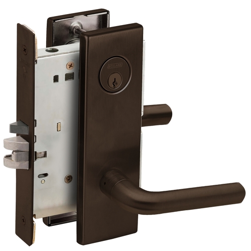 Storeroom Mortise Lock with C Keyway with 02 Lever and N Escutcheon Oil Rubbed Bronze Finish