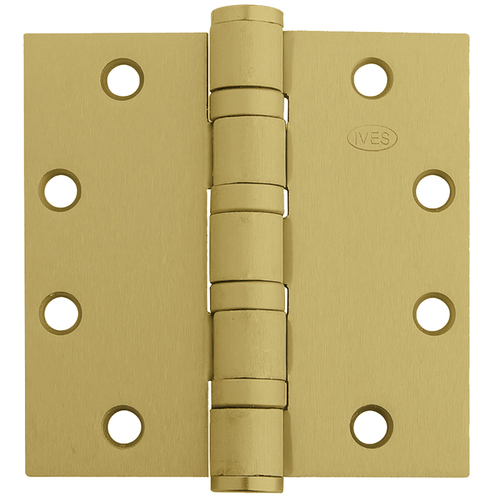 IVES 5BB1 4.5X4.5 633 Hinge Satin Brass Plated Clear Coated