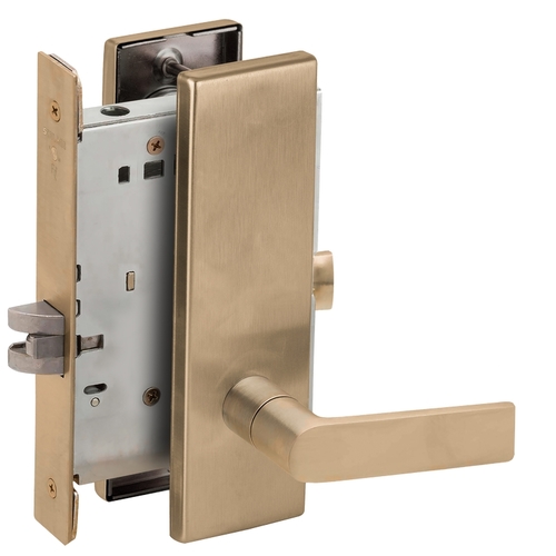 Mortise Lock Satin Brass Blackened Satin Relieved Clear Coated