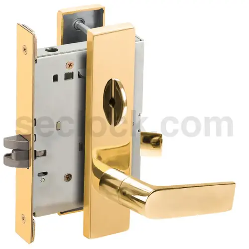 Mortise Lock Bright Brass