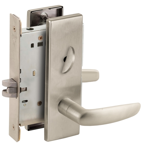 Mortise Lock Satin Nickel Plated Clear Coated