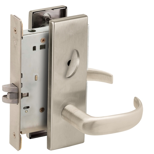 Mortise Lock Satin Nickel Plated Clear Coated