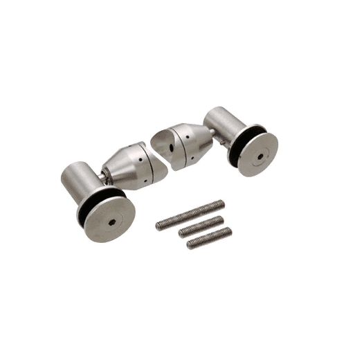 CRL RB50FBS Brushed Stainless Double Arm Fixed Fitting Set for 1/2" Glass