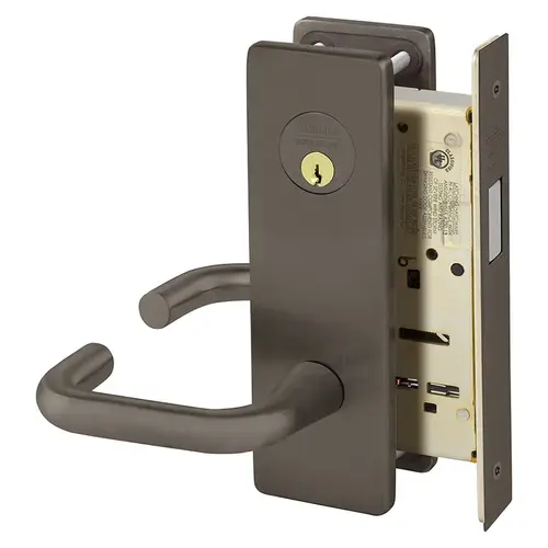 Dummy Trim Deadlock Mortise Lock with J Lever and LS Escutcheon Oil Rubbed Bronze Finish