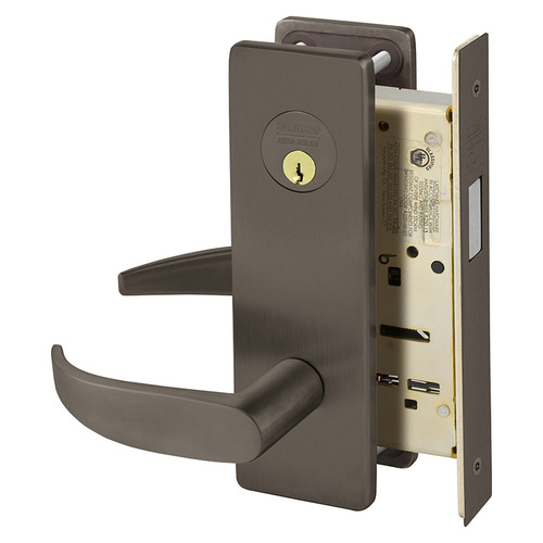 Dummy Trim Deadlock Mortise Lock with P Lever and LS Escutcheon Oil Rubbed Bronze Finish