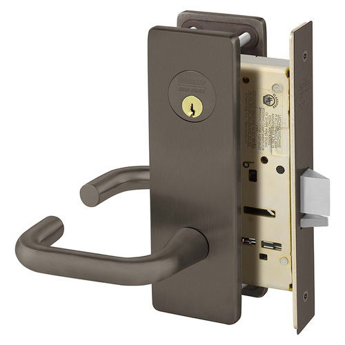 Inner Entry Office Mortise Lock with J Lever and LS Escutcheon Oil Rubbed Bronze Finish