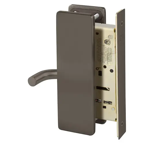 Single Dummy with Lockbody Mortise Lock with J Lever and LS Escutcheon Oil Rubbed Bronze Finish