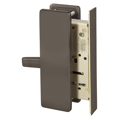 Single Dummy with Lockbody Mortise Lock with B Lever and LS Escutcheon Oil Rubbed Bronze Finish