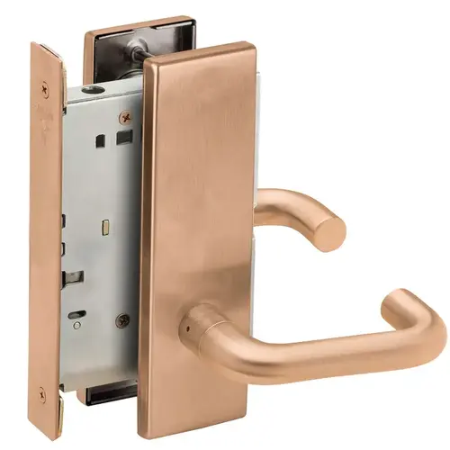 Full Dummy Mortise Trim with Lock Case with 03 Lever and N Escutcheon Satin Bronze Finish