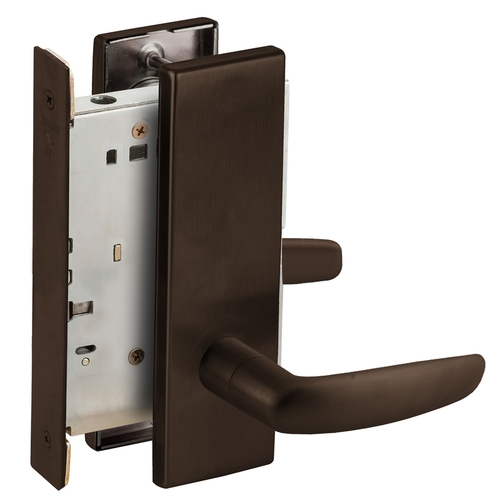 Full Dummy Mortise Trim with Lock Case with 07 Lever and N Escutcheon Oil Rubbed Bronze Finish