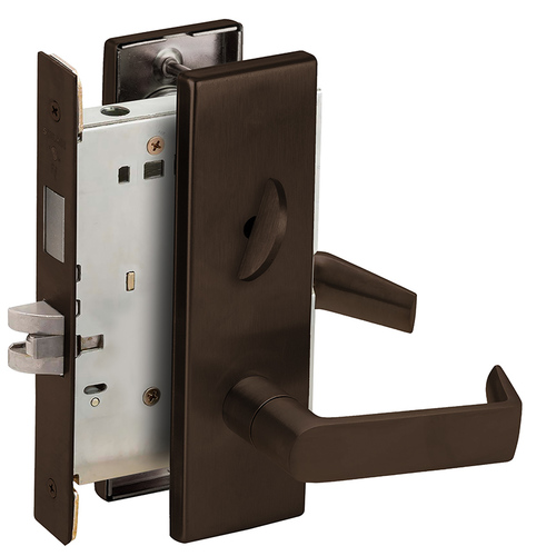 Privacy with Deadbolt Mortise Lock C Keyway with 06 Lever and N Escutcheon Oil Rubbed Bronze Finish