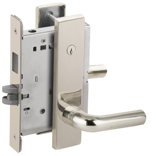 Corridor Mortise Lock Concealed Cylinder C Keyway with 02 Lever and L Escutcheon Bright Chrome Finish