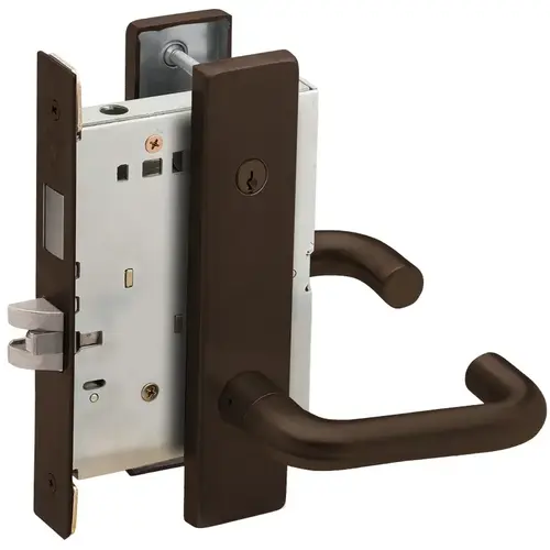 Lock Mortise Lock Dark Oxidized Satin Bronze Oil Rubbed