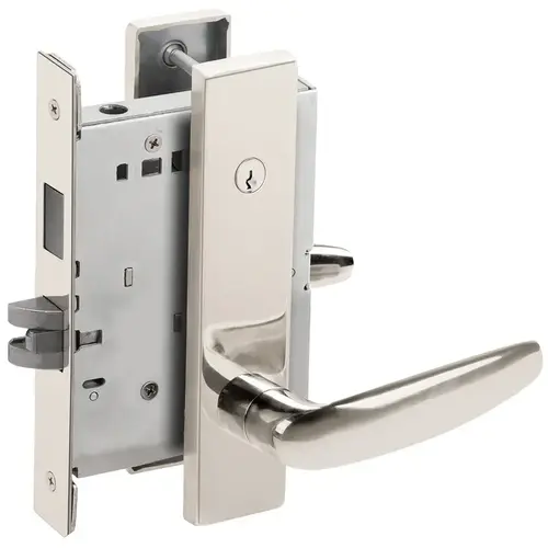 Corridor Mortise Lock Concealed Cylinder C Keyway with 07 Lever and L Escutcheon Bright Chrome Finish