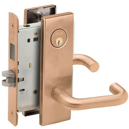 Corridor Mortise Lock C Keyway with 03 Lever and N Escutcheon Satin Bronze Finish