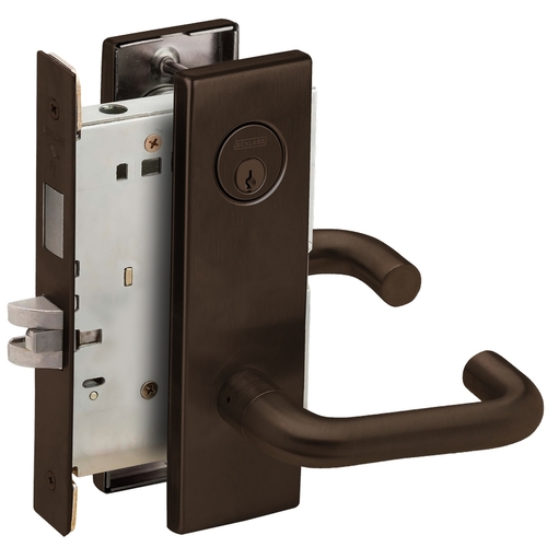 Corridor Mortise Lock C Keyway with 03 Lever and N Escutcheon Oil Rubbed Bronze Finish