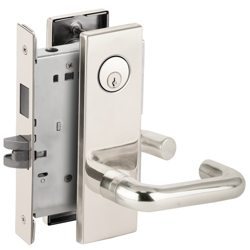 Dormitory / Bedroom Mortise Lock C Keyway with 03 Lever and N Escutcheon Bright Chrome Finish