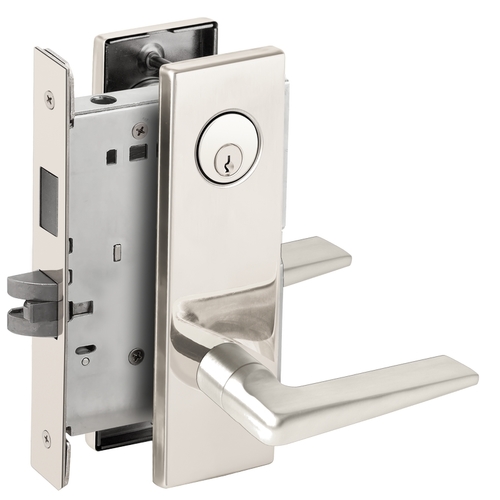 Store / Utility Room Mortise Lock C Keyway with 05 Lever and N Escutcheon Bright Chrome Finish